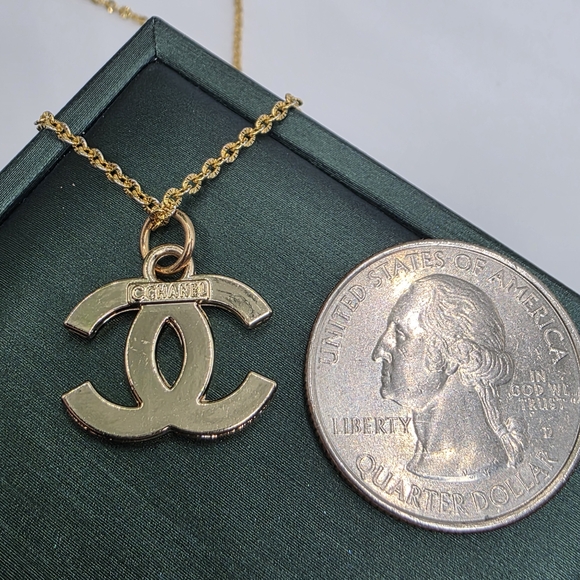 CHANEL Gold Logo Necklace - Picture 3 of 4